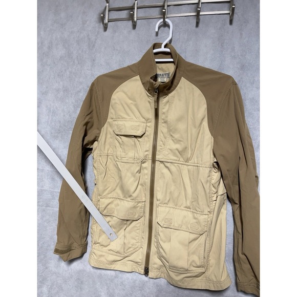 Duluth Jacket Men M Beige Nylon Dry on the Fly Cargo Full Zip Outdoor Fishing - Picture 5 of 10